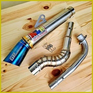 ◷ ☂ ▥ Stainless Highmount NLK Open Spec Exhaust pipe 51mm For Xrm 125 Wave 125 RS 125 Fury 125 Raid