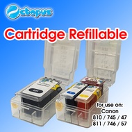 Paket Canon 810 811 / 745 746 Printer IP2770 IP2880 MG2570S MG2577S TS307 E3470 E4570 Refillable Sparepart Cartridge Kosongan SET