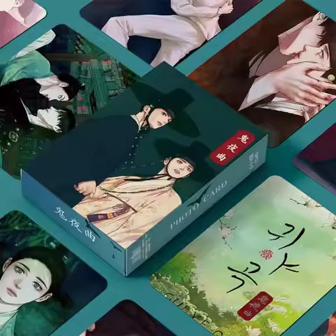 55 Pcs/Set Korean BL Manhwa Lomo Card Jaesgin Nok Comic Character HD Photo Card Fans Collection Card