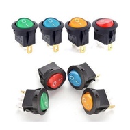 5PCS 12V 220V LED illuminuted rocker switch 20A 12V push button switch Car button lights ON/OFF Roun