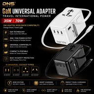 Pengecas Universal Adapter Travel International Power 35W 70W Cable 70cm Fast Charger QC Type C Plug