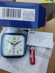 全新Casio鬧鐘TQ141-2藍色