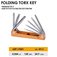 DINGQI Folding L Key Iron Hex Torx Foldable Allen Key Hexagonal Torx 17001 17002