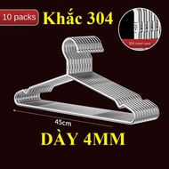 Móc Inox treo phơi quần áo người lớn - Dài 45cm - Đầu bo tròn