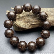 KY-D Natural Brunei Agarwood Bracelet Black Oil Old Materials Insect Leakage Agarwood Submerged Type Beads Bracelet UR6V