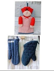 牛仔布 防熱隔熱手套 兩個 ikea 無印良品+正版泰國NaRaYa曼谷包-廚房隔熱手套 分售