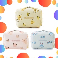 [gelato pique] All-over print pouch. Pokémon. YEL. Pichu, Pikachu, Raichu. PNK. Pii, Pippi, Pixie. B
