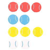 10PCS Tennis Racket Vibration Dampeners Tennis Shape Tennis Racquet Shock Absorbers Tennis Racket St