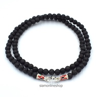 Stone Necklace - Lava สร้อยคอหิน ลาวา ขนาด 6 มม. by siamonlineshop