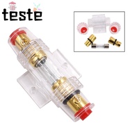 Car Audio Fuse, AGU 30-100A Car Fuse Holder Block, DC 12V Gold Plated Inline Refit Fuse Holder