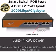 SWITCH POE 4Port / SWITCH POE 8Port / POE SWITCH 4+2 PORTS / POE SWITCH 8+2 PORTS 10/100Mbps /SWITCH