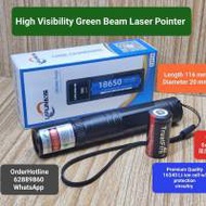 Mini Laser Pointer Green Beam High Visibility.16340 cell. 鐳射.高能見度激光.迷...