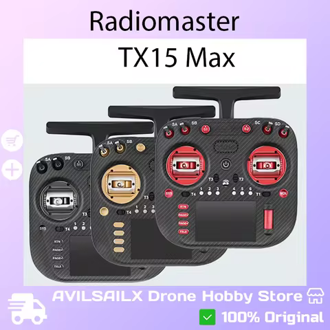 Radiomaster TX15 Max ELRS RC Transmitter 3.5" IPS Touch Screen CNC Hall Gimbal Gyro Mic FPV Drone