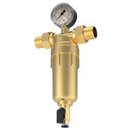 All Copper Pre-Filter with Pressure Gauge Wall-Mounted Furnace Filter Water Purifier Filter Bottle H