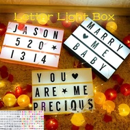 LED Light Box Battery Powered Letter Light Message Box DIY Light Box Letter Movie LED Message Board 