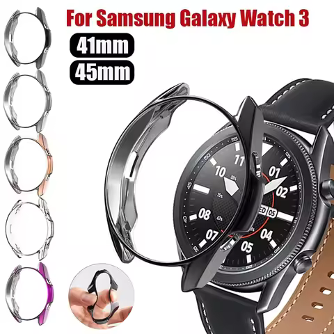 For Samsung Galaxy Watch 3 41mm 45mm Case Bumper Hollow Screen Protector Soft TPU Cases Shell Access