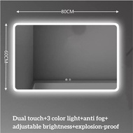 Smart Bathroom Mirror Beauty 3-colors Light Mirror Beauty Lighting Mirror with Defogging Bathroom Mi