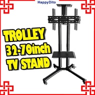 Movable Floor TV Carts Filexible 3 Layers TV Stand lcd led Mount Bracket Fit For 32-65inches