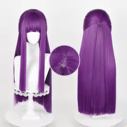 Anime Fern Cosplay Women 80cm Purple Straight Fern Cosplay Wig Heat Resistant Synthetic Hair Hallowe