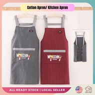 Hang Neck Apron Cotton bib apron household kitchen Cafe Restaurant apron Cute cartoon Apron With Poc