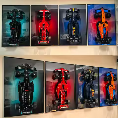 Wall Mount Display for LEGO 42171 Mercedes-AMG F1 W14 E 42207 Ferrari SF-24 Red Bull Racing 42206 RB