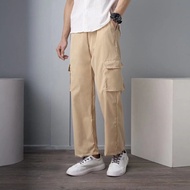 Vintage Casual Plus Size Cargo Pants Men Khakis Baggy Sport Loose Straight Cut Overalls Jogger Pants Men Sweatpants