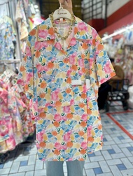 ชุดเซ็ทสาวอวบพลัสไซส์ เสื้อครอป+กระโปรงกางเกง ผ้าเปลือกไม้นิ่มๆ ป้ายPream แฟชั่นสาวอวบ