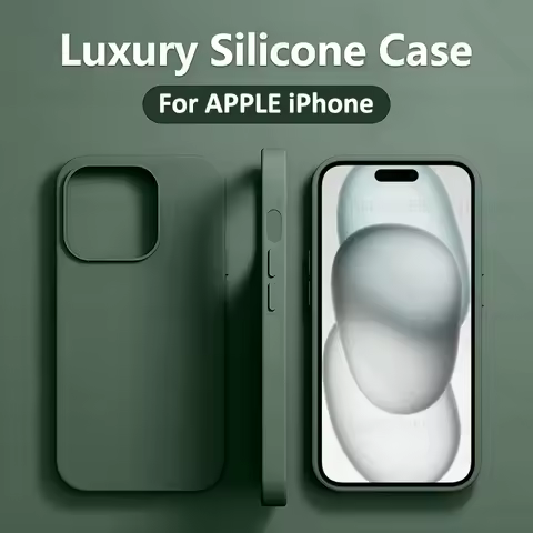 Luxury Liquid Silicone Phone Case for APPLE iPhone 11 13 12 14 15 16 Pro Max Cases for iPhone 17 Pro