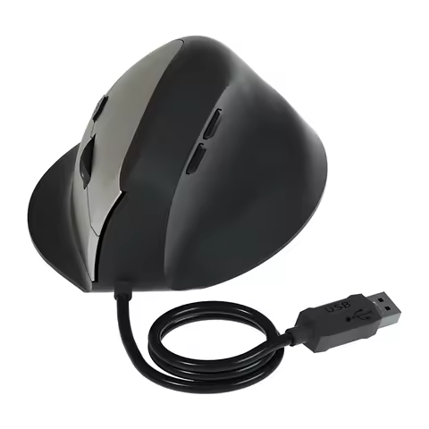 Mouse Wired Vertical Mouse Ergonomic Rechargeable 3200DPI Optional Portable Gaming Mouse for Mac Lap