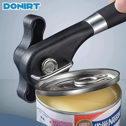 Safe Cut Can Opener Smooth Edge Can Opener Handheld Food Grade Stainless Steel Cutting Manual Can Op