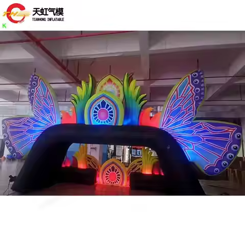 8x4.8m Inflatable Butterfly Tent for Concert & Party Decor Music Festival DJ Show Background Booth T