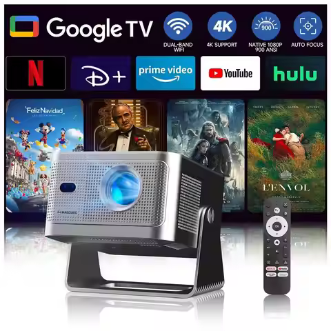 Magcubic HY350GT 900 ANSI Projector with Google TV 1080p Native Projector Auto Focus Portable Beam A
