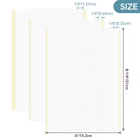 30 Sheets/Pack 3 Widths Masking Paper for Crafting, Repositionable Low-Tack Adhesive Sheets for Scra