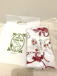 🌸特價 ✈️ 日本 Snoopy 茶屋限定 手巾 / 毛巾 / 旅行毛巾 櫻之花束款  / 溫泉毛巾 face Towel 