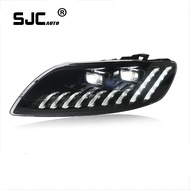 SJC Auto for Audi Q7 2006-2015 Headlights Modified LED Lens Front Head Lamp Car Accessories for Audi