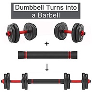 Upgraded 20KG Dumbbell Barbell Set Adjustable With Connecting Rod Household Dumbell Fitness