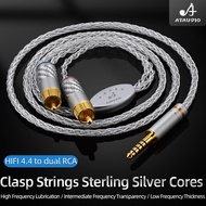 HiFi Audio Cable 4.4mm Jack Balanced Interface 4.4mm to 2 RCA Signal Cable AUX Line Headphone Amplif