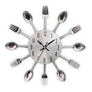 Cutlery Kitchen Wall Clock Spoon Fork Kitchen Quartz Wall Mounted Clocks Modern Design Decorative Ho