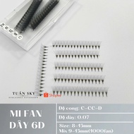 Pre-made 6D Mi Fan Cut Wire 0.07 thick Box of 500 fans - small glue base, spread evenly_TUAN SKY Eye