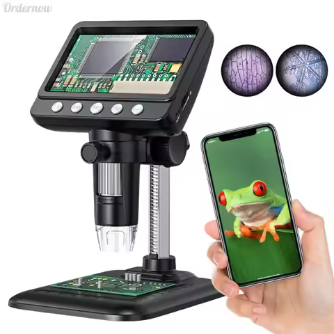 4.3 Inch Digital Microscope with 8 LED 1000X Electronic Magnifier Microscope USB for Circuit Board R