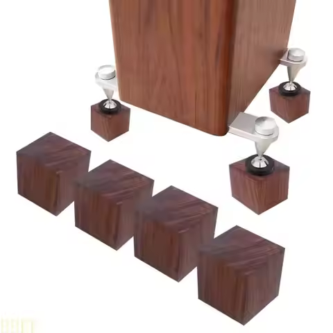 CS1W Wood Speaker Stand Foot Pad Style Wood Speaker Stand Square Stand Long Service Pad Improve Your