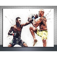 Israel Adesanya Anderson Silva Poster Canvas Painting Poster Wall Decor UFC Champion Man Cave Bar Ga