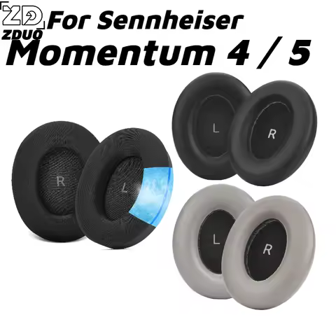 Replacement Ear Pads For Sennheiser Momentum 4 Momentum 5 Headphones Lambskin Protein Skin Ice Gel E