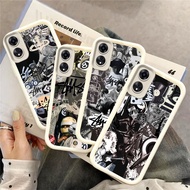 WC48 stussy Casing for hp Plating Realme Reno A60 A94 A3 4 12 F7 A79 8T Lite Pro Plus 5G TPU materia