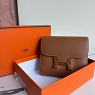 Hermes 康康棕色短夾