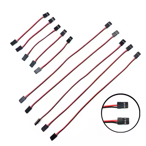 10pcs 100mm 250mm 10cm 25cm Servo extension cord Male to Male for JR Plug Servo Extension Lead Wire