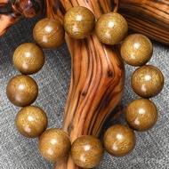 Wooden Small Leaf Bracelet Zhen Nan2.0Prayer Beads Couple Gold Silk Nan Authentic Sichuan Black Gold