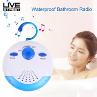 Portable Fm Radio Battery-operated Shower Radio Waterproof Fm Shower Radio with Speaker Antenna Portable Mini Radio for Bathroom Outdoor Use Battery-powered with Suction