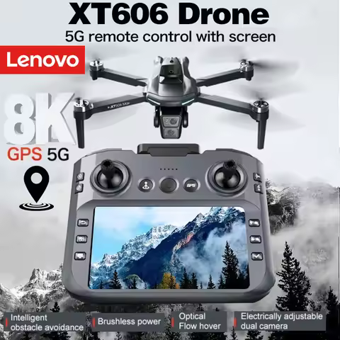 Lenovo NEW XT606 GPS Drone 8K HD Professional dual camera 5G WIFI FPV Obstacle Avoidance Brushless R