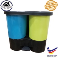 AppleLady Twin Pedal Dustbin (27L each) Tong Sampah Pijak Garbage Bin Rubbish Bin Tong sampah Plasti